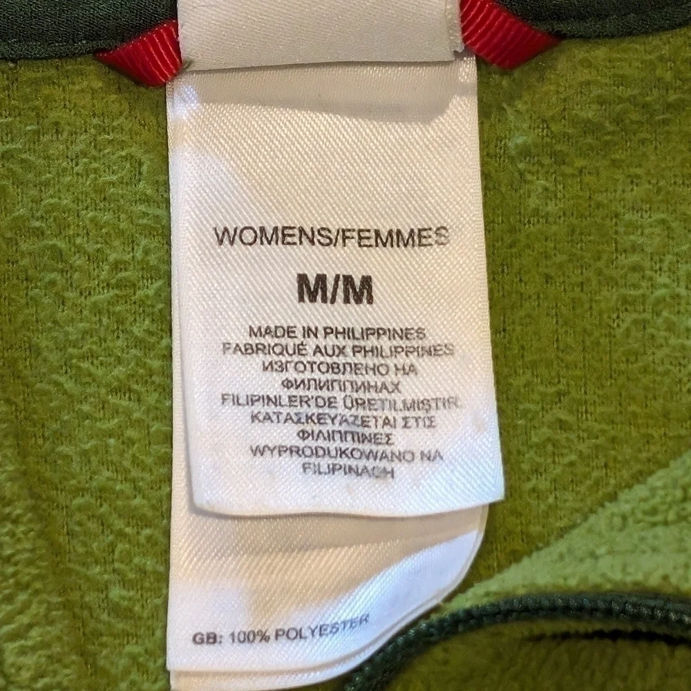 The North Face Women's Polartec 1/4 Zip Fleece Pullover Size Medium Green - Picture 8 of 11